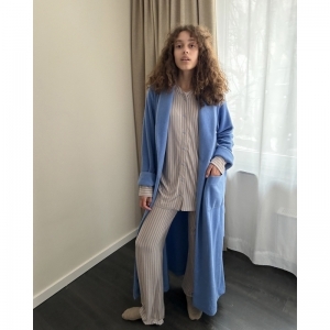 pluw blauw/beige