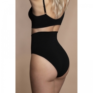 seamless high waist brief zwart