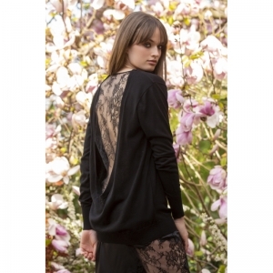 silk Zwart kant