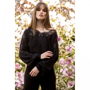 silk Zwart kant