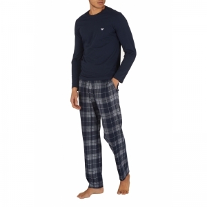 EAbasic ruit blauw/wit