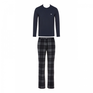 EAbasic ruit blauw/wit