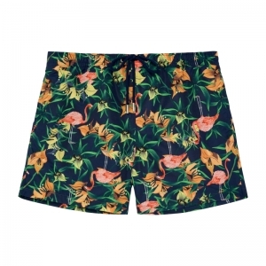 flamingo navy print