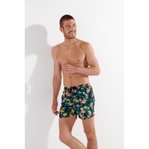 flamingo navy print