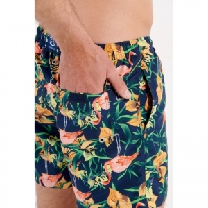 flamingo navy print