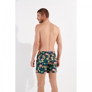flamingo navy print