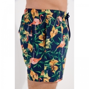 flamingo navy print
